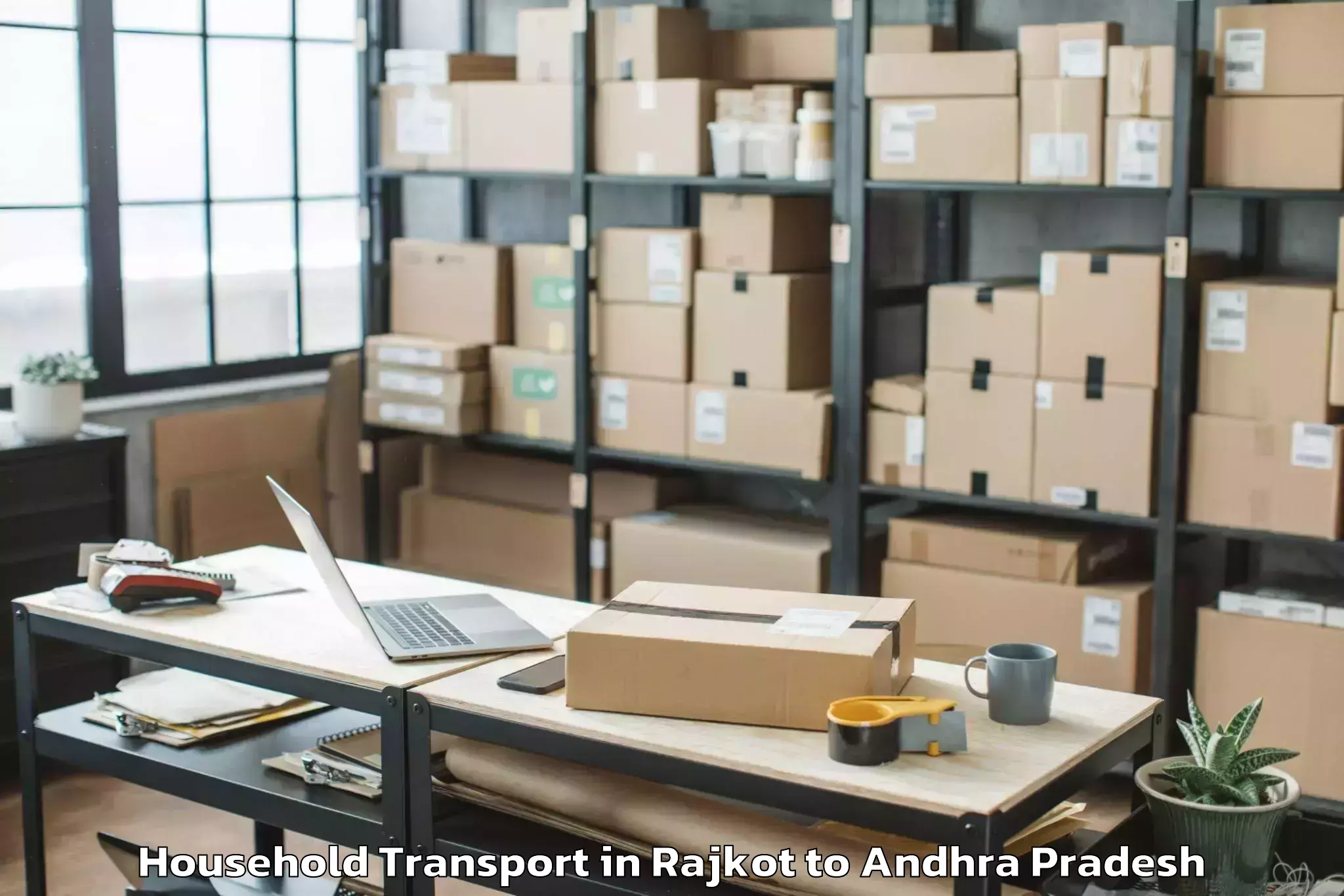 Easy Rajkot to Gollaprollu Household Transport Booking